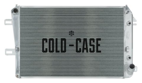 Cold Case Performance Aluminum Radiators GMT575A Radiator, Performance, Aluminum, Polished, Crossflow, 2 Row, Transmission Cooler, Chevrolet, GMC, Each
