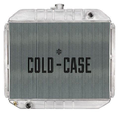 Cold Case Performance Aluminum Radiators for 1966-1979 F-100, 1975-1979 F-150 - FOT575-5 Radiator, Performance, Aluminum, Polished, Downflow, 2 Row, without Transmission Cooler, Ford, Coyote Engine, Each