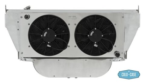 Cold Case Radiator Support Module Kits for 1956 BEL AIR, ONE-FIFTY SERIES, TWO-TEN SERIES - CHT56356 Radiator, Performance, Module, Aluminum, Brushed, Crossflow, 2 Row, Dual 14 in. Fan, Chevrolet, Kit
