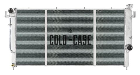 Cold Case Performance Aluminum Radiators for 1995-2002 RAM 2500, 1994-2002 3500 - MOT569A Radiator, Performance, Crossflow, Aluminum, Polished, 2-row, Transmission Cooler, Dodge, 5.9L Diesel, Each