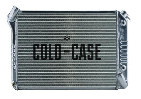 Cold Case Performance Aluminum Radiators CHV713A Radiator, Performance, Aluminum, Polished, Crossflow, 2 Row, Transmission Cooler, Chevy, Corvette, Big Block, Each