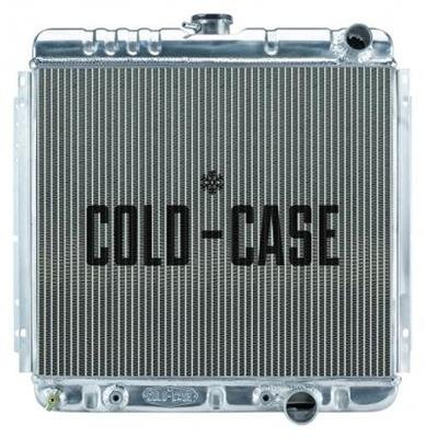 Cold Case Performance Aluminum Radiators FOM561 Radiator, Performance, Aluminum, Polished, Downflow, 2 Row, Ford, Mustang, Each