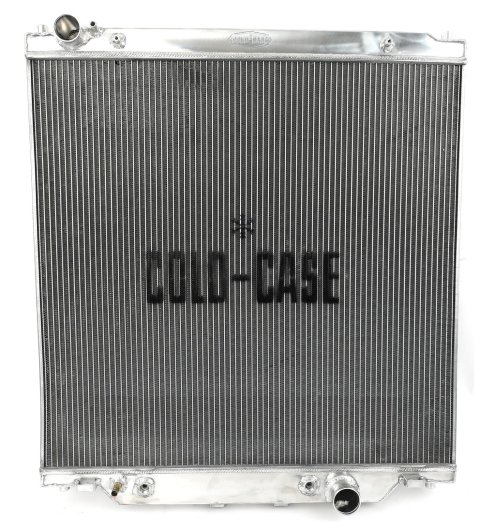 Cold Case Performance Aluminum Radiators for 2003-2007 F-250 SUPER DUTY, F-350 DUTY - FOT582A Radiator, Performance, Aluminum, Polished, Downflow, 2 Row, with Transmission Cooler, Ford, Powerstroke 6.0L, Each
