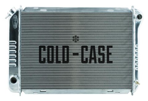 Cold Case Performance Aluminum Radiators for 1987-1993 MUSTANG - LMM570A-1 Radiator, Performance, Aluminum, Polished, Crossflow, 2 Row, Transmission Cooler, Ford, Mustang, Each
