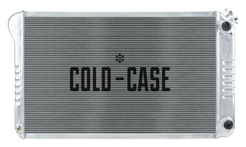 Cold Case Performance Aluminum Radiators for 1970-1981 CAMARO, FIREBIRD - CHC557A Radiator, Performance, Aluminum, Polished, Crossflow, 2 Row, Chevy, Pontiac, LS Swap, Each