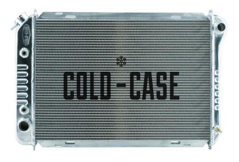 Cold Case Performance Aluminum Radiators for 1987-1993 MUSTANG - LMM570A Radiator, Performance, Aluminum, Polished, Crossflow, 2 Row, Transmission Cooler, Ford, Mustang, Each