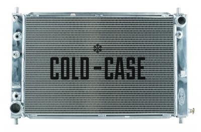 Cold Case Performance Aluminum Radiators for 1997-2004 MUSTANG - LMM573A Radiator, Performance, Aluminum, Polished, Crossflow, 2 Row, Transmission Cooler, Ford, Mustang, Each