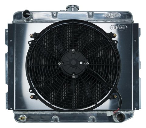 Cold Case Performance Aluminum Radiator Modules MOP752K Radiator, Performance, Aluminum, Polished, Downflow, 2 Row, Single 16 in. Fan, Dodge, Plymouth, Big Block, Kit