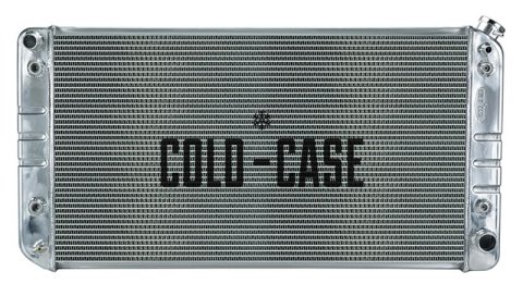 Cold Case Performance Aluminum Radiators GMT557A Radiator, Performance, Aluminum, Polished, Crossflow, 2 Row, Transmission Cooler, Oil Cooler, Chevrolet, GMC, Each