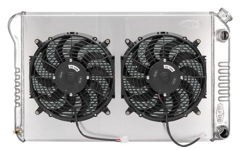 Cold Case Performance Aluminum Radiator Modules GMG544-5K Radiator, Module, Right Side Inlet/Outlet, Dual 12 in. Electric Fans, Shroud, Buick, Chevy, Olds, Pontiac, LS Swap, Kit