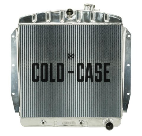 Cold Case Performance Aluminum Radiators GMT567A Radiator, Performance, Aluminum, Polished, Downflow, 2 Row, Transmission Cooler, Chevy, Truck, Each