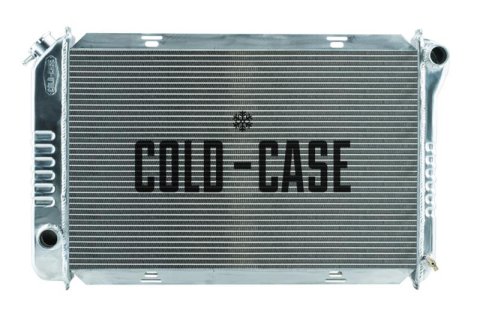 Cold Case Performance Aluminum Radiators FOM578 Radiator, Performance, Aluminum, Polished, Downflow, 2 Row, Ford, Mustang, Each