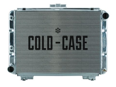 Cold Case Performance Aluminum Radiators for 1964 GALAXIE - FOG581A Radiator, Performance, Aluminum, Polished, Crossflow, 2 Row, Transmission Cooler, Ford, Each