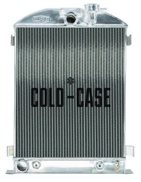 Cold Case Performance Aluminum Radiators STF905A Radiator, Performance, Aluminum, Polished, Downflow, 2 Row, Transmission Cooler, Ford Highboy, Each