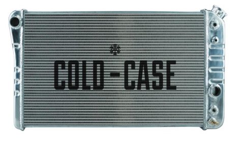 Cold Case Performance Aluminum Radiators for 1984-1990 CORVETTE - CHV719A Radiator, Performance, Aluminum, Polished, Crossflow, 2 Row, Transmission Cooler, Chevy, 5.7L, 5.7L LT5, Each