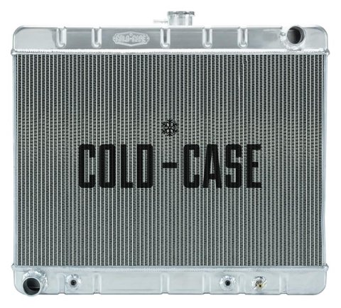 Cold Case Performance Aluminum Radiators for 1963-1965 RIVIERA - CHD924A Radiator, Performance, Aluminum, Polished, Downflow, 2 Row, Transmission Cooler, Buick, Each