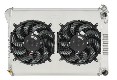 Cold Case Performance Aluminum Radiator Modules CHN549SK Radiator, Performance, Module, Aluminum, Polished, Crossflow, Dual 12 in. Fans, 2 Row, LS Swap, Chevy, Pontiac, Kit