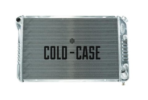 Cold Case Performance Aluminum Radiators for 1977-1982 CORVETTE - CHV718A Radiator, Performance, Aluminum, Polished, Crossflow, 2 Row, Transmission Cooler, Chevy, Corvette, Each