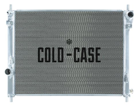 Cold Case Performance Aluminum Radiators for 2015-2019 MUSTANG - LMM575 Radiator, Performance, Aluminum, Polished, Crossflow, 2 Row, Transmission Cooler, Ford, 2.3L, 3.7L, 5.0L, 5.2L, Each