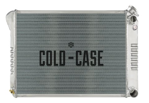 Cold Case Performance Aluminum Radiators CHN549 Radiator, Performance, Aluminum, Polished, Crossflow, 2 Row, LS Swap, Chevy, Pontiac, Each