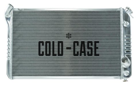 Cold Case Performance Aluminum Radiators for 1973-1976 CORVETTE - CHV716A Radiator, Performance, Aluminum, Polished, Crossflow, 2 Row, Transmission Cooler, Chevy, Corvette, Each