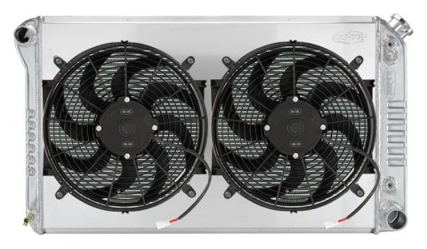 Cold Case Performance Aluminum Radiators GMT556A-1SK Radiator, Aluminum, Crossflow, Fans, Auto, Chevy, GMC, Kit
