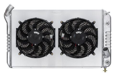 Cold Case Radiators CHV714A-1K 69-72 Corvette Big Block Aluminum Radiator Dual 12 Inch Fan Kit
