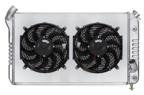 Cold Case Radiators CHV714AK 69-72 Corvette Small Block Aluminum Radiator Dual 12 Inch Fan Kit