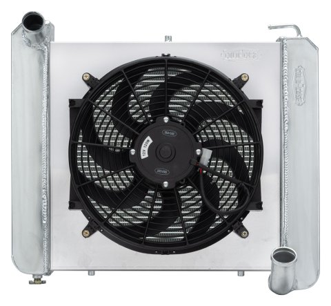 Cold Case Radiators CHV711K 61-62 Corvette Aluminum Performance Radiator 16 Inch Fan Kit