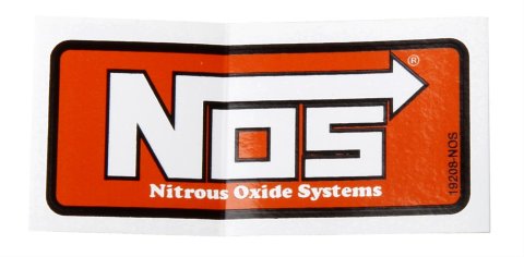 NOS Decals 19208NOS Decal, Logo, 1.375 in. x 2.875 in., Die-Cut, Orange, White, Black, Each