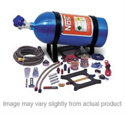 NOS Big Shot Nitrous Systems 02102NOS Oxide System, Shot, Wet, 190-300 hp, 10 lb. Bottle, Blue, Dominator 4500, 4-Barrel, Kit