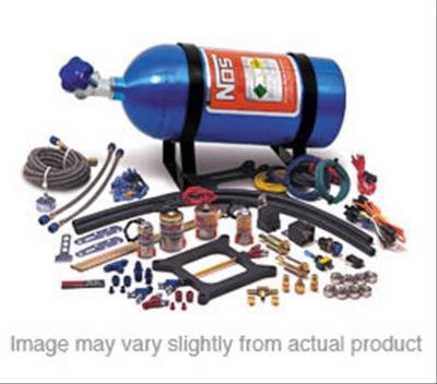 NOS Dual Shot Cheater Nitrous Oxide Systems 02201NOS System, Cheater, Wet, 150-250 hp, 10 lb. Bottle, Blue, Square Bore, 4-Barrel, Kit