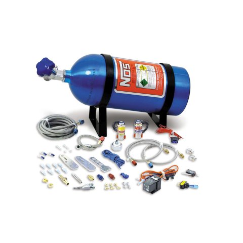NOS Power Fogger EFI Nitrous Oxide Systems 05130NOS System, EFI, Wet, 35-75 hp, 10 lb. Bottle, Blue, L4/V6, Kit