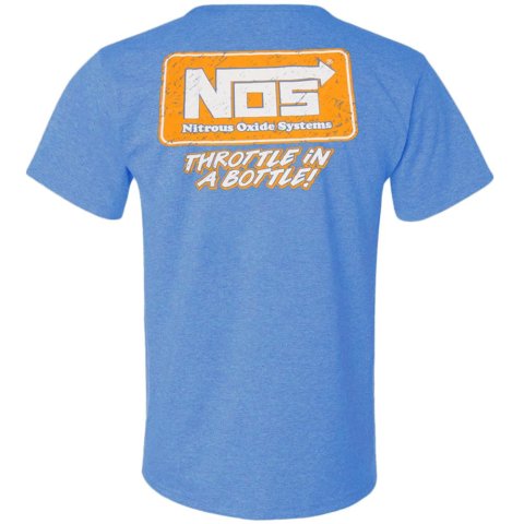 NOS Throttle In A Bottle T-Shirts 19071-XLNOS T-Shirt, Short Sleeve, Blue, Cotton, NOS, Men's X-Large, Each
