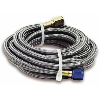 NOS Stainless Steel Braided Hoses 15295NOS Hose, Steel, -4 AN Female End, Blue, -4 AN Female End, Blue, 14 ft. Length, Each
