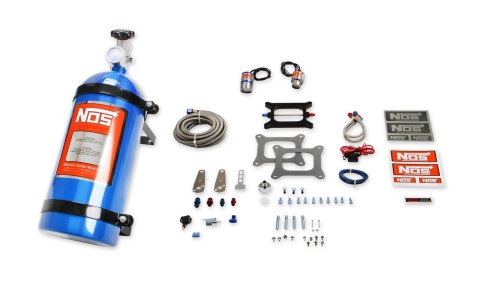 NOS Big Shot Nitrous Systems 02101NOS Oxide System, Shot, Wet, 190-300 hp, 10 lb. Bottle, Blue, Square Bore, 4-Barrel, Kit