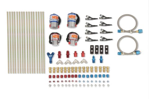 NOS Pro Shot Fogger Custom Nitrous Plumbing Kits 02462-S-ENOS Kit, Nitrous, Lines, Fuel/Nitrous Solenoids, Fuel/Nitrous Jets, Nozzles, Fogger, V8, Kit