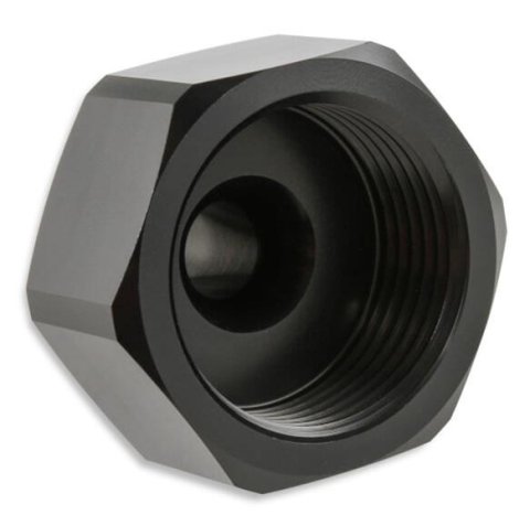 NOS Bottle Nut Adapters 16226NOS Nitrous Nut, Aluminum, Black Anodized, 1 in. Female to -6 AN Male, Each