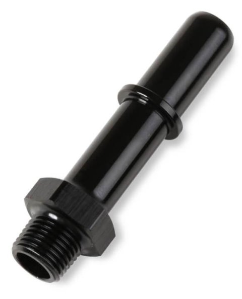 NOS Billet Fuel Tube Adapters 17016NOS Line Adapter, Aluminum, Black Anodized, 5/16 in. Tube, 1/8 in. NPT Male, Each