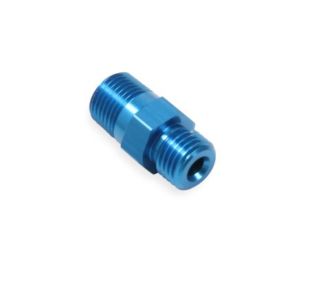 NOS Flare Jet AN to NPT Fittings 17952NOS Fitting, Adapter, NPT, Straight, Aluminum, Blue Anodized, -3 AN, 1/8 in. NPT, Each
