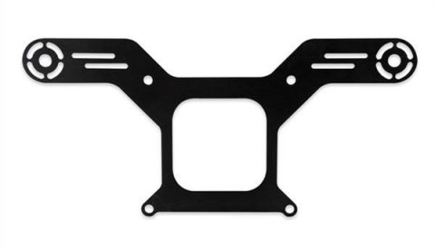 NOS Bottom Mount Solenoid Brackets 16529NOS Mounting Bracket, Nitrous or Fuel Solenoid, 4150 Flange Mount, Dual Solenoid, Aluminum, Black Anodized, Each