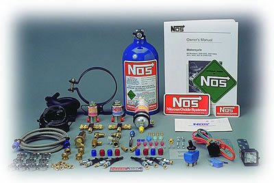 NOS Motorcycle and ATV Fogger Nitrous Systems 03008NOS Oxide System, Motorcycle/ATV, Wet, 2 lb. Bottle, Blue, Direct Port, Carburetor/EFI, Kit