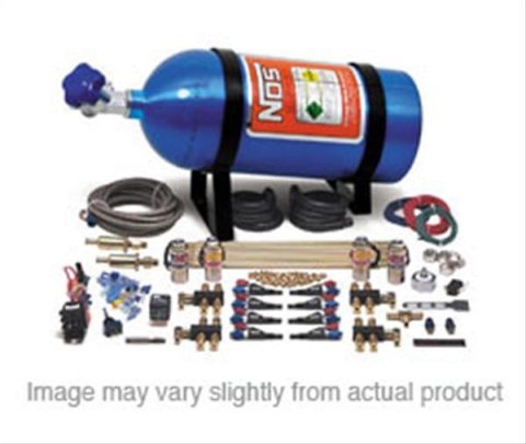 NOS Sportsman Fogger Nitrous Oxide Systems 05030-FINOS System, Fogger, Wet, 70-85 hp, 10 lb. Bottle, Blue, Direct Port, EFI, 4-Cylinder, Kit