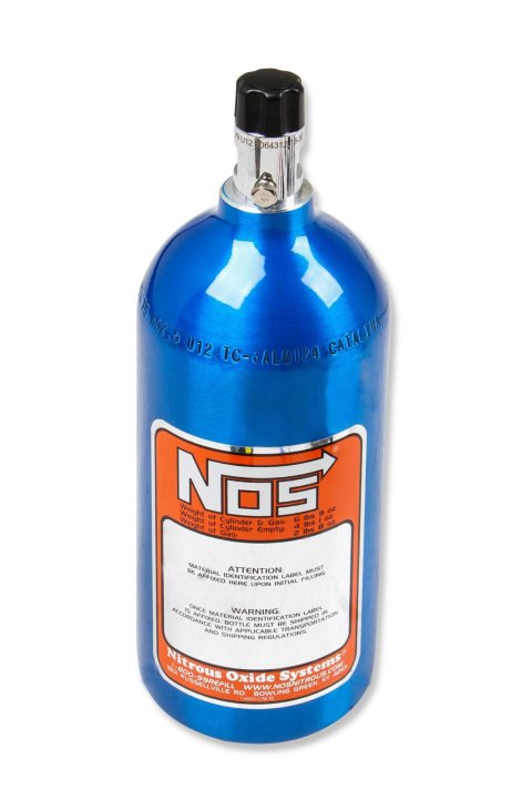 NOS 2.5 lbs. Nitrous Bottle 14720NOS Bottle, lbs., Aluminum, Blue, Each