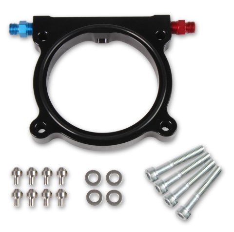 NOS OEM Fuel Injection Plates 13125NOS Nitrous Plate, Plate, Black, 0.500 in. Thick, Ford, 5.0L, Kit