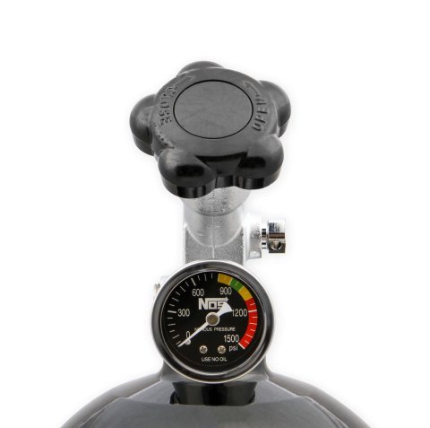 NOS 15 lbs. Nitrous Bottle 14750BNOS Oxide Bottles, Aluminum, Black, Capacity, Shipped Empty, Kit