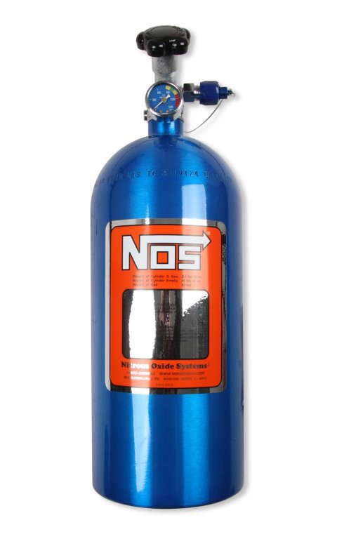NOS 10 lbs. Nitrous Bottle 14745-TPINOS Bottle, lbs., Aluminum, Blue, Each