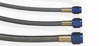 NOS Stainless Steel Braided Hoses 15480NOS Hose, Steel, -6 AN Female End, Blue, -6 AN Female End, Blue, 16 ft. Length, Each