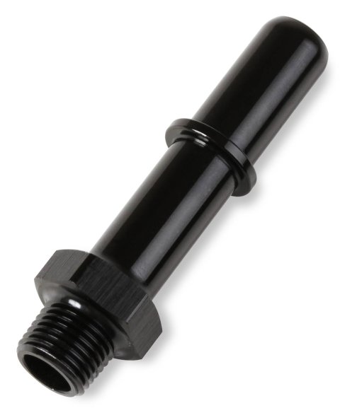 NOS Billet Fuel Tube Adapters 17015NOS Line Adapter, Aluminum, Black Anodized, 3/8 in. Tube, 1/8 in. NPT Male, Each