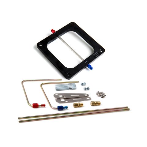 NOS Carburetor and Injector Plate Kits 12600NOS Nitrous Plate, Aluminum, Black, Dominator Carburetor, 150/180/210/250 hp, Kit